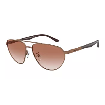 EMPORIO ARMANI EA2125-300413 pánske obdĺžnikové slnečné okuliare – matný čierny rám, sivé gradientové sklá
