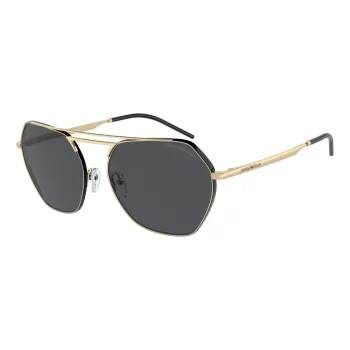 EMPORIO ARMANI EA2148-301387 pánske slnečné okuliare, matný čierny rám, tmavosivé sklá, 56 mm
