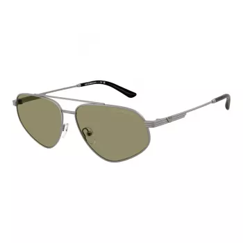EMPORIO ARMANI EA2156-30032A pánske slnečné okuliare - matný čierny rám, sivo gradientové šošovky, 59 mm