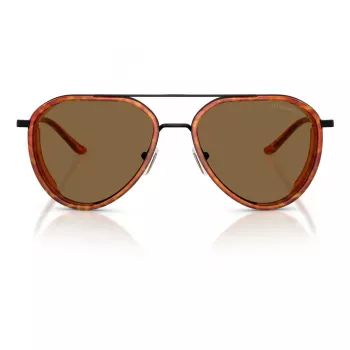 EMPORIO ARMANI EA2163-3001OR pánske slnečné okuliare - lesklá čierna obruba, tmavosivé sklá, 56 mm