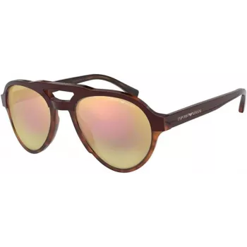 EMPORIO ARMANI EA4128F57494Z pánske obdĺžnikové slnečné okuliare, matný čierny rám, sivé sklá, 54/21/140 mm