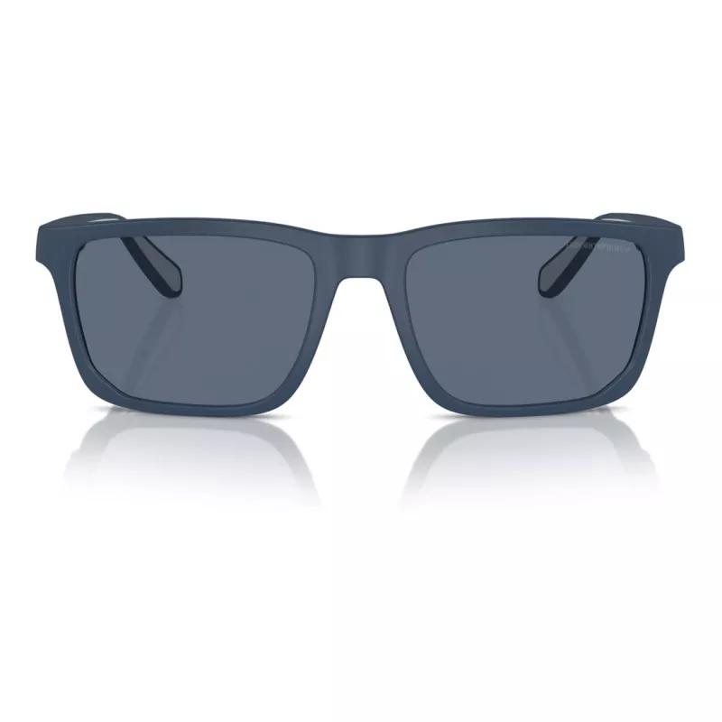 EMPORIO ARMANI EA4219-576380 pánske hranaté slnečné okuliare - matná čierna obruba, sivé sklá, 57 mm