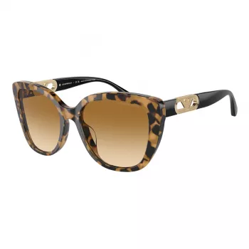 EMPORIO ARMANI dámske cat-eye slnečné okuliare EA4214U60593B priehľadný hnedý rám hnedé gradientové šošovky 54/18/140 mm