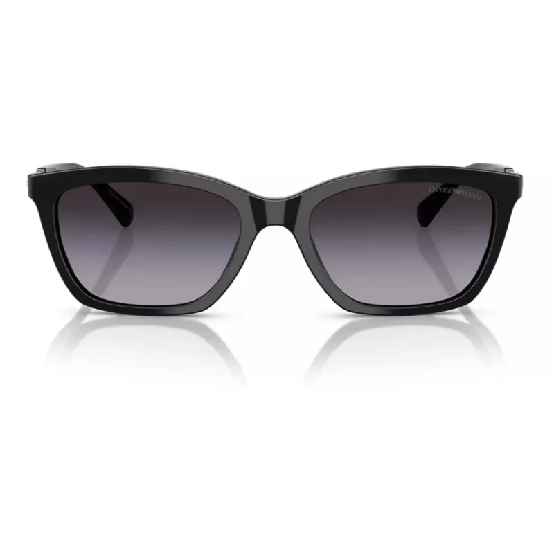 EMPORIO ARMANI dámske slnečné okuliare EA4238F50178G – čierny acetátový rám, sivé gradientové sklá 54 mm