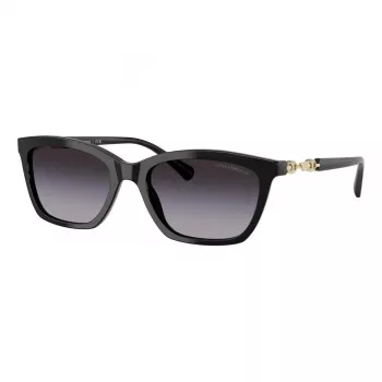 EMPORIO ARMANI dámske slnečné okuliare EA4238F50178G – čierny acetátový rám, sivé gradientové sklá 54 mm