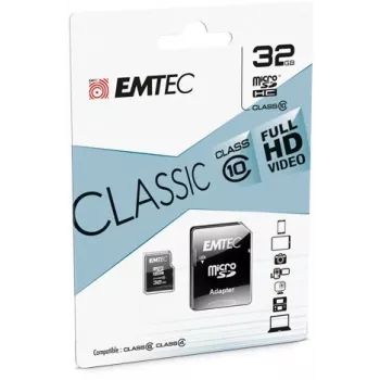 Emtec ECMSDM32GHC10CG 32GB MicroSDHC Class 10 UHS-I pamäťová karta s SD adaptérom