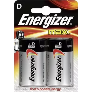 Energizer MAX alkalické batérie D, balenie 2 ks blister (LR20) E300129200