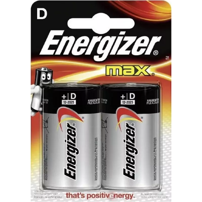 Energizer MAX alkalické batérie D, balenie 2 ks blister (LR20) E300129200