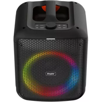 ENERGIZER prenosný Bluetooth reproduktor 20W RGB LED FM rádio 6000mAh čierny