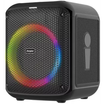 ENERGIZER prenosný Bluetooth reproduktor 20W RGB LED FM rádio 6000mAh čierny