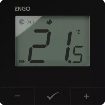 ENGO Controls E25-BATB Smart Wi-Fi termostat, nadomietková montáž, biela