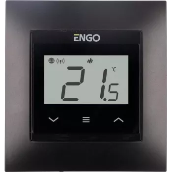 ENGO Controls E55-B internetový vstavaný termostat pre rám 55x55, Wi-Fi, čierna