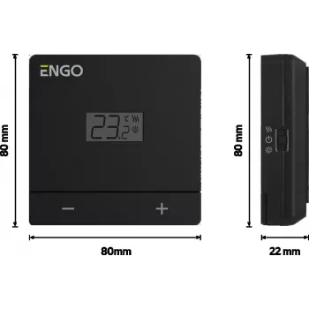 ENGO Controls EASY-230B bezdrôtový denný programovateľný izbový termostat