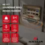 EOF Maclean MC-177 držiak soundbaru na stenu, oceľ, čierny, náklon +8° až -8°, max. 10 kg