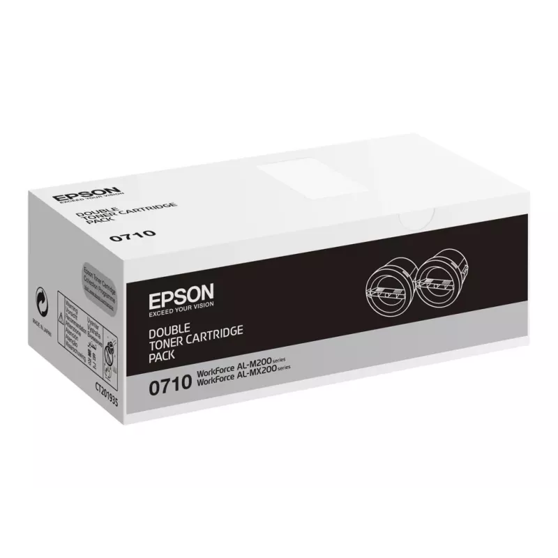 Epson 0710 - balenie 2 ks - vysoká kapacita - čierna