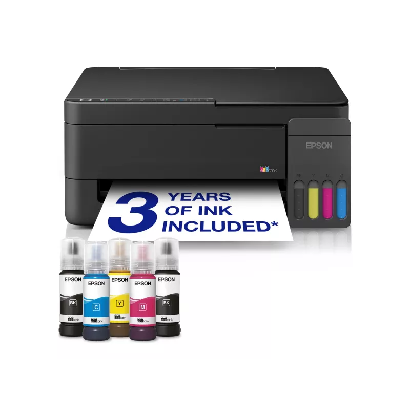 Epson EcoTank L3350 atramentová farebná multifunkčná tlačiareň A4 Wi-Fi čierna