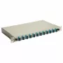Equip 12-portová optická zváracía krabica, SC Duplex, OM3, 1U rackmount, osadená, sivá