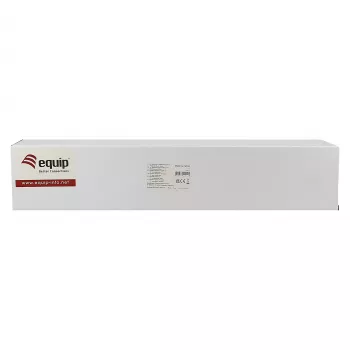 Equip 19-palcový panel na vedenie káblov s 5 plastovými krúžkami, oceľ, 1U, RAL7035