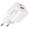 Equip 2-portová USB-C PD3.0/USB-A GaN nástenná nabíjačka 20W, biela, balenie 25 kusov