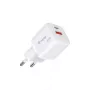 Equip 2-portová USB-C PD3.0/USB-A GaN nástenná nabíjačka 20W, biela, balenie 25 kusov