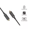 EQUIP 578203 USB-C na USB-C aktívny optický kábel 7,5 m 4K@60Hz 10Gbit/s PD 60 W čierny