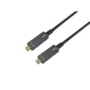 EQUIP 578203 USB-C na USB-C aktívny optický kábel 7,5 m 4K@60Hz 10Gbit/s PD 60 W čierny