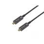 EQUIP 578203 USB-C na USB-C aktívny optický kábel 7,5 m 4K@60Hz 10Gbit/s PD 60 W čierny