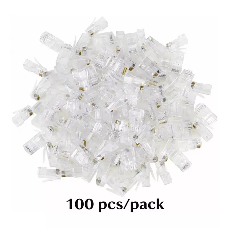 Equip Cat6 RJ45 UTP nechránená sada konektorov (100 kusov) - transparentná