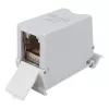 Equip Cat6A tienený keystone konektor 1xRJ45 DIN lišta sivá