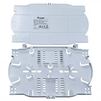 Equip sklolaminátová spájacia kazeta 2x12 – tray, veko a 2 držiaky vlákien
