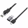 Equip GigaBit USB-C+A na RJ45 adaptér, čierny