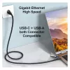Equip Gigabit USB-C / USB-A na RJ45 Ethernet adaptér - čierna