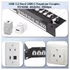Equip Keystone Coupler USB 3.2 Gen 2 USB-C na USB-C konektor samica na samicu, biela