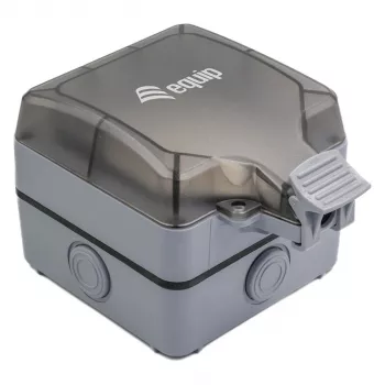 EQUIP nástenná zásuvka 1-port Keystone nechránená vonkajšia sivá IP44