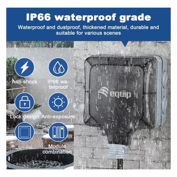 EQUIP nástenná zásuvka 1-port Keystone nechránená vonkajšia sivá IP44
