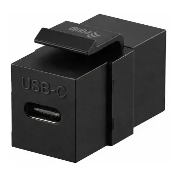 Equip USB-C keystone spojka, USB 3.2 Gen 2, USB-C konektor samica na samicu, čierna
