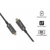 EQUIP USB-C na C aktívny optický kábel 7,5 m 8K 60 Hz PD 60 W 10 Gbit/s čierny