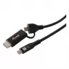Equip USB-C na USB-C + HDMI adaptér s 100W Power Delivery, 4K 60Hz, hliník