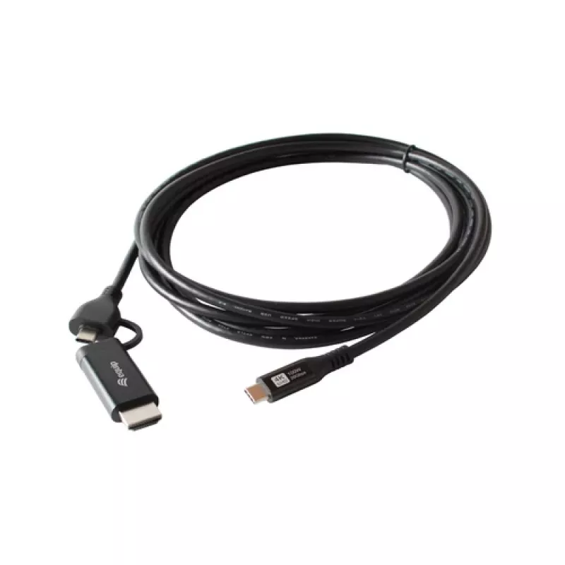 Equip USB-C na USB-C + HDMI adaptér s 100W Power Delivery, 4K 60Hz, hliník