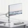 ERGO OFFICE ER-691 W Plynová pružinová držiak na stôl pre 17-32 palcové monitory do 10 kg, Matná biela