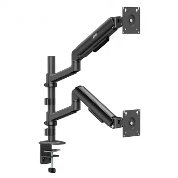 ERGO OFFICE ER-692 B držiak na dva monitory na stôl, plynové rameno, pre 17-32 palcov, 1-10 kg na rameno, matný čierny