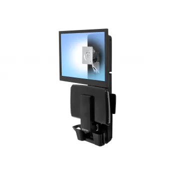 Ergotron Sit-Stand Vertical Lift, Patient Room – montážna sada (podložka na zápästie, držiak myši, vertikálna nastaviteľná lišta, držiak skenera čiarových kódov, odkladacia plocha na klávesnicu, rameno monitora, výsuvná podložka na myš)