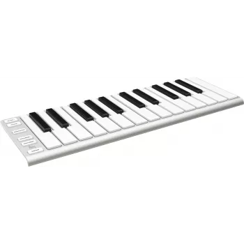 ESI Xkey 25 USB MIDI kontroler klávesnica - 25 dynamických klávesov, polyfonický aftertouch, brúsený hliník, ultraplochá, strieborná