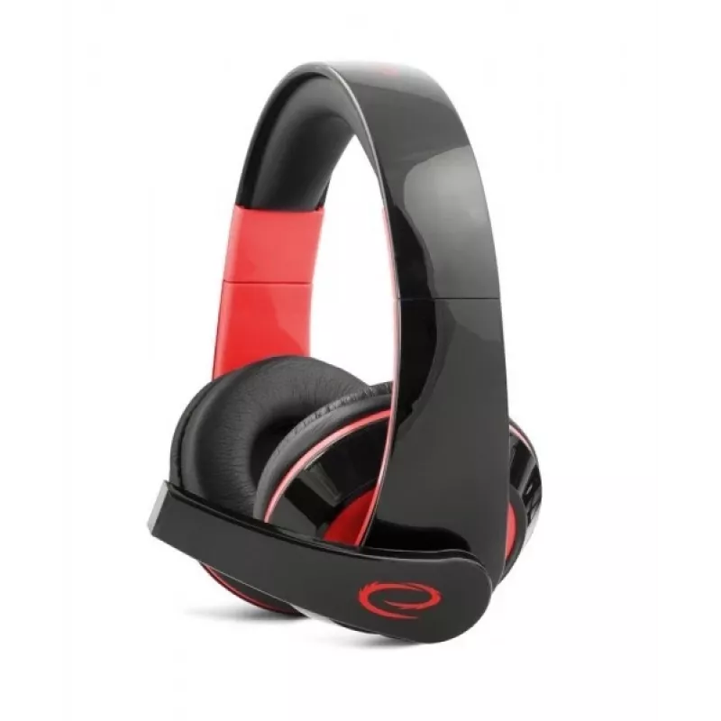 Esperanza EGH300R Káblový herný headset s všesmerovým mikrofónom na ramienku, čierna/červená