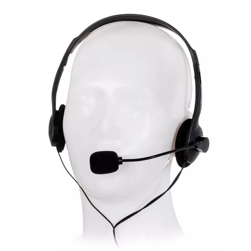 Esperanza EH102 káblový headset s mikrofónom – čierny