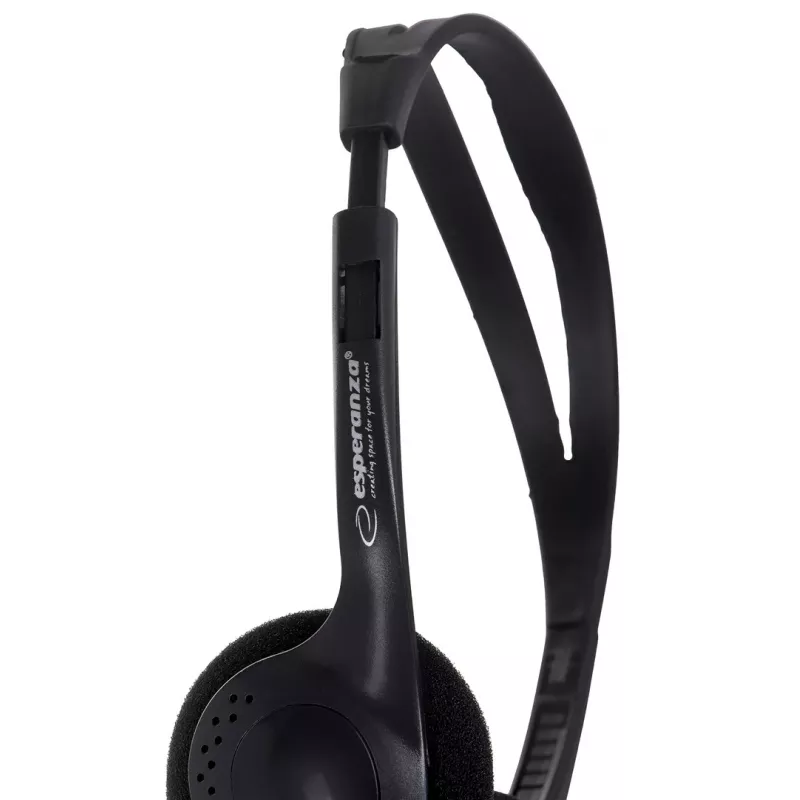 Esperanza EH102 káblový headset s mikrofónom – čierny