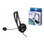 Esperanza EH102 káblový headset s mikrofónom – čierny
