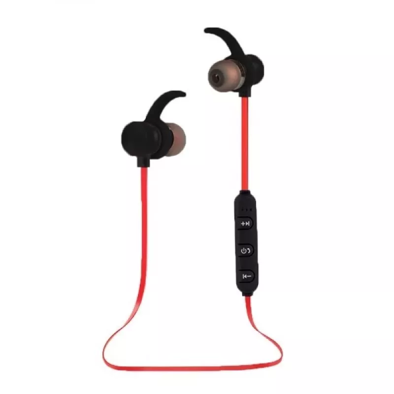 Esperanza EH186K bezdrôtové športové in-ear Bluetooth slúchadlá s mikrofónom, čierna/červená