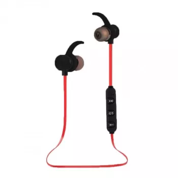 Esperanza EH186K bezdrôtové športové in-ear Bluetooth slúchadlá s mikrofónom, čierna/červená