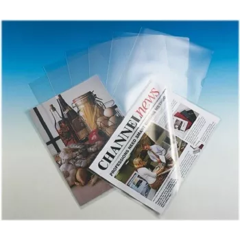 Esselte Standard A4 dokumentové obaly, polypropylén, zrnitý, 0,12 mm, otvorené zhora a zboku, dokumentovo bezpečné, výrez na palec, balenie 100 ks 54832